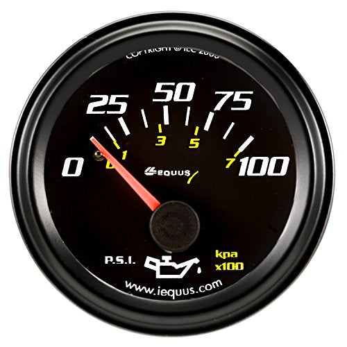 EQUUS 6234 2 Mechanical Oil Pressure Gauge, Black product image