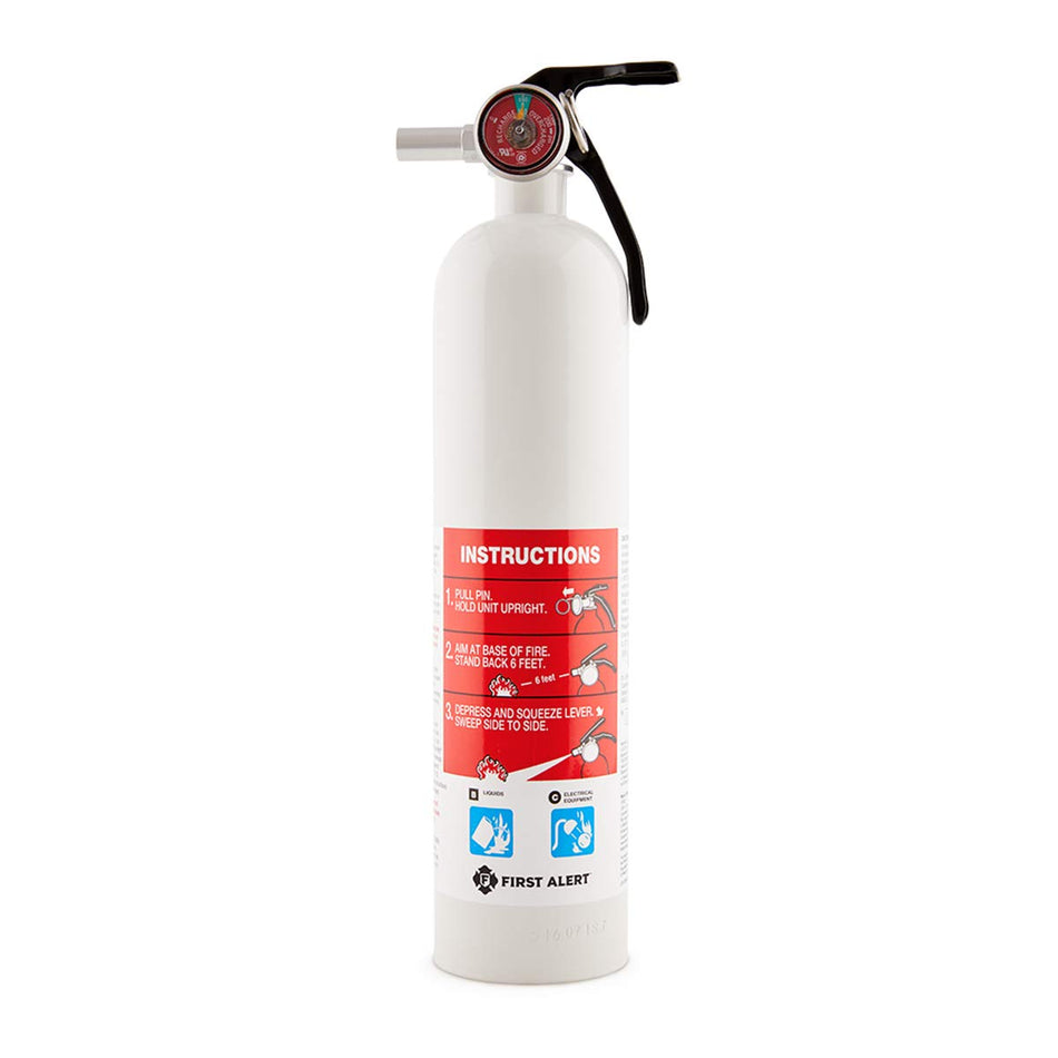 First Alert First Alert Fire Extinguisher for Car & Marine Use, UL RATED 10-B:C, AUTOMAR10 FE10GR, White, - Outdoor Depot