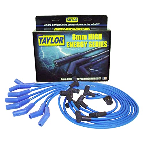TAYLOR CABLE 64604 Blue 8mm High Energy Spark Plug Custom Wire Set product image