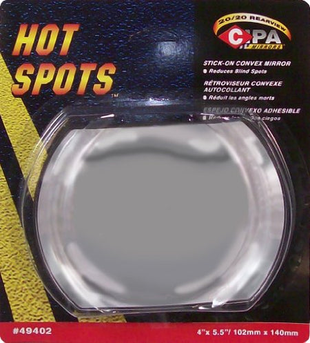 CIPA CIPA 49402 Oblong 4” X 5.5” Stick-On Convex HotSpot Mirror - Outdoor Depot