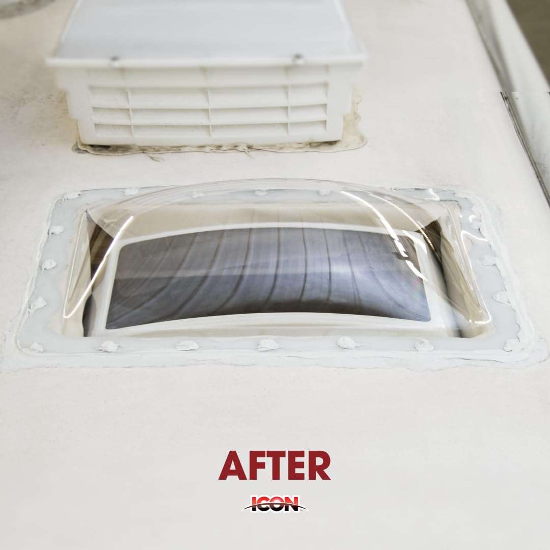 ICON ICON RV Skylight - SL1422W - White, Fits 14"x22" openings, 16"x26" overall, Outer Dome Skylight - Outdoor Depot