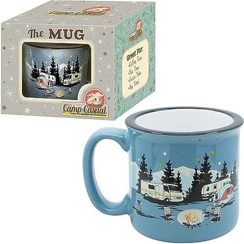 CAMP CASUAL CC-004B Ceramic Coffee Mug - 15 oz Retro Inspired Camping Mug - for Hot & C... product image
