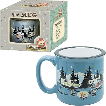 CAMP CASUAL CC-004B Ceramic Coffee Mug - 15 oz Retro Inspired Camping Mug - for Hot & C... product image