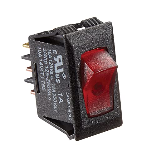 RV DESIGNER S245 125 VAC BLACK W/RED ROCKE product image