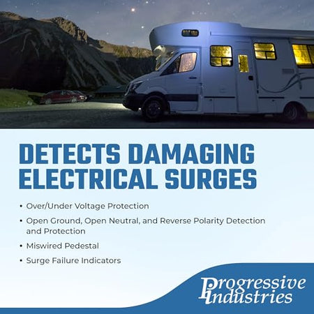 Progressive Industries Progressive Industries SSP-30XL Portable RV Smart Surge Protector, Black, 30 Amp - Outdoor Depot