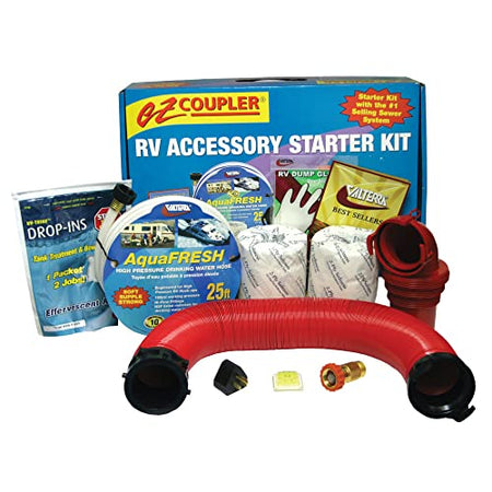 Valterra Valterra K88205 Coupler RV Accessory Starter Kit, Universal Sewer Hose, Drinking Water Hose, - Outdoor Depot