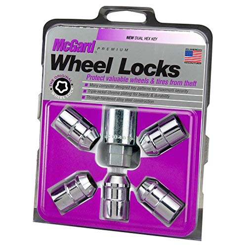 MCGARD 24538 Chrome Cone Seat Wheel Lock (1/2-20 Thread Size) - Set of 5 product image