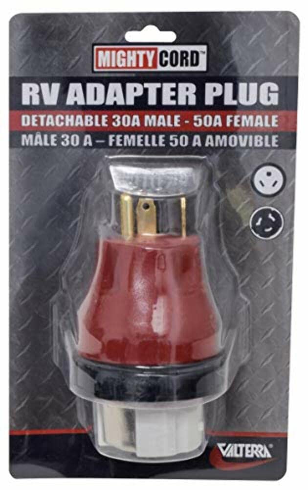 Valterra Valterra Mighty Cord A10-3050DAVP 30 Amp Male to 50 Amp Female Detachable Adapter Plug (30A-50A) - Outdoor Depot