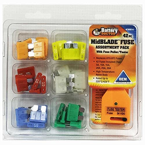 WIRTHCO 30914 30915 Battery Doctor Minblade Fuse Kit with Puller and Tester, 42 P... product image