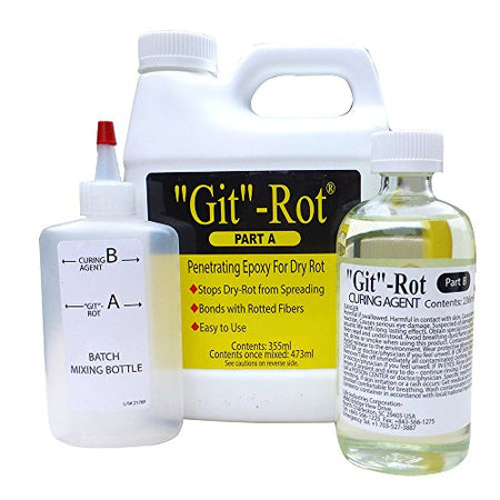 LIFE INDUST. 1064 Boat Life Git-Rot Penetrating Epoxy Pt. Kit clear, 16 oz product image