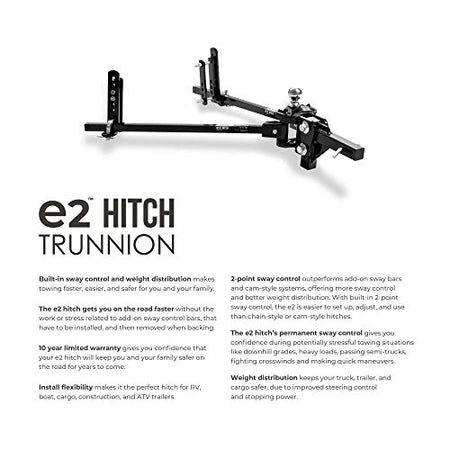 Fastway Fastway e2 2-Point Sway Control Trunnion Hitch, 92-00-1200, 12,000 Lbs Trailer Weight Rating, 1,200 - Outdoor Depot