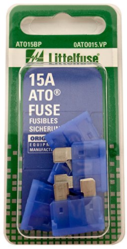 LITTELFUSE ATO15BP ATO 257 Series Fast-Acting Automotive Blade Fuse - Pack of 5 product image