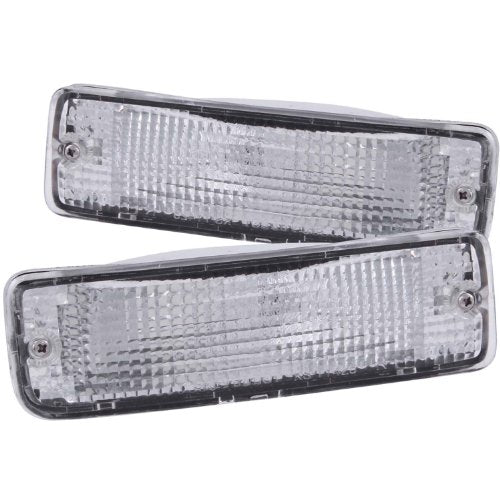 ANZO 511019 Euro Parking Lights Chrome Clear Lens Compatible with 1989-1995 Toy... product image