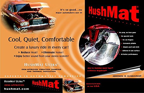 HUSHMAT 10300 Trunk Kit - (10) 12 x 23 Black Ultra Sheets - 19.1 Square Feet product image