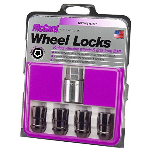 MCGARD 24026 Black Cone Seat Wheel Locks (M12 x 1.5 Thread Size) - Set of 4 product image