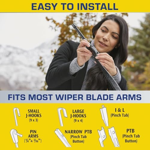 Rain-X Rain-X 5079283-2 Latitude 2-In-1 Water Repellent Wiper Blades, 17 Inch Windshield Wipers (Pack Of 1), - Outdoor Depot