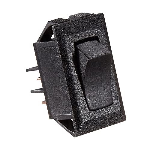 RV DESIGNER S261 Rocker Switch, 10 Amp, On / Off, SPST, Black, DC Electrical product image