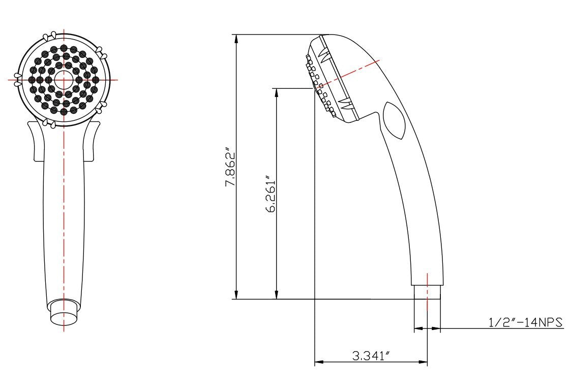 Dura Faucet Dura Faucet DF-SA400-SN RV Hand Held Shower Wand, Water-Saving Trickle Switch (Brushed Satin - Outdoor Depot