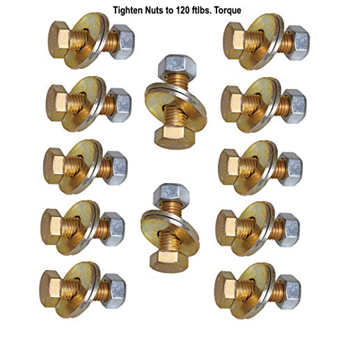 GEN-Y Hitch GEN-Y Executive Mount/Bolt kit, 12-5/8” x 2” Grade 8 Bolts, 12-5/8" Steel Lock Nuts, 24 - Flat - Outdoor Depot