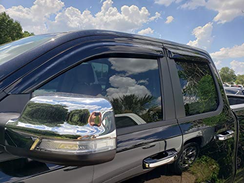 TRAILFX 4809H Rainguard Window Vents Fits Ram 1500 Quad Cab 2019-2024 Smoke Acryl... product image