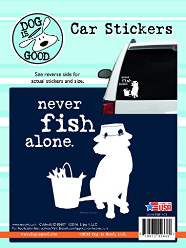 ENJOY IT LLC 19014CS Never Fish Alone Car Sticker product image
