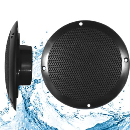 PQN ENTRPRIS ECO50-4BK PQN Audio  5 inch Ultra Slim Waterproof Marine Speaker for RV, Camp... product image