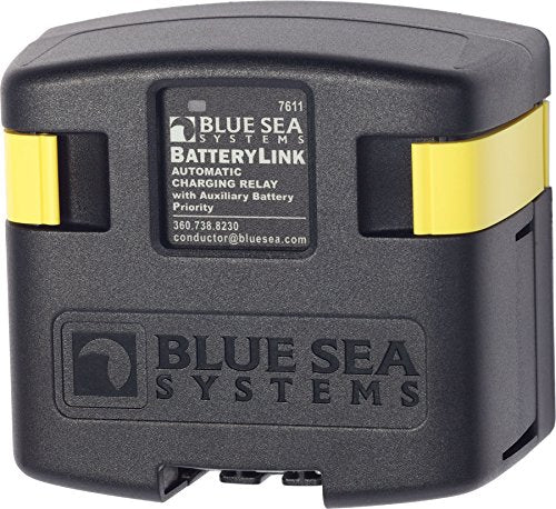 BLUE SEA 7611-BSS Systems 7611 AUTO CHARGE RELAY 120A 12/24V, Black,Yellow product image