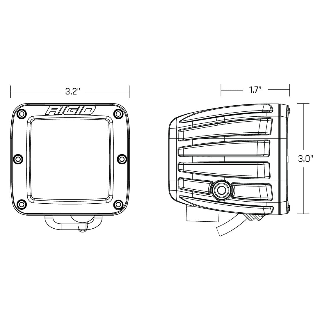 RIGID RIGID 504816 D-Series PRO SAE Fog Selective Yellow/Pair - Outdoor Depot