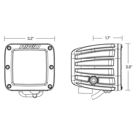 RIGID INDUSTRIES RIGID 504815 D-Series PRO SAE Fog White Pair - Outdoor Depot
