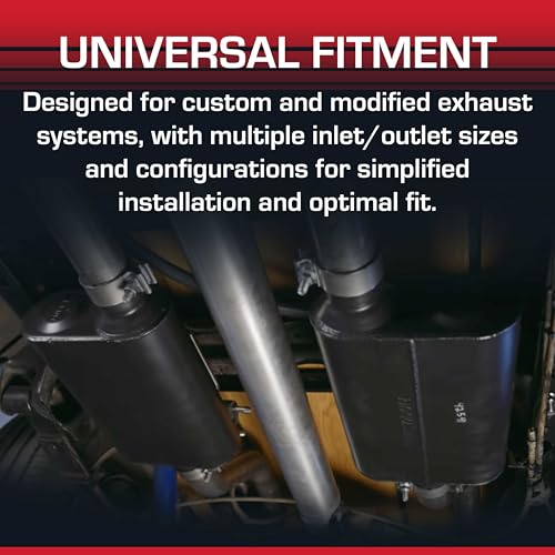 Flowmaster Flowmaster 40 Series Original Chambered Muffler – 2.50” Offset In / 2.50” Center Out – Aggressive - Outdoor Depot
