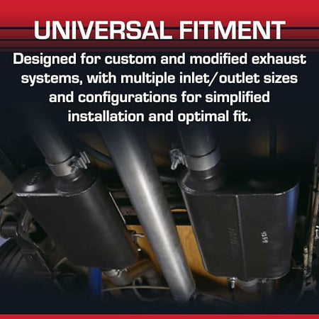 Flowmaster Flowmaster 40 Series Original Chambered Muffler – 3.00" Offset In / 3.00" Center Out – Aggressive - Outdoor Depot
