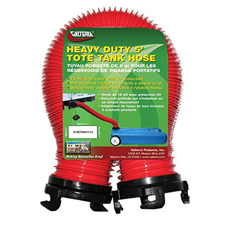 VALTERRA LLC D040111 Valterra D04-0111 Heavy-Duty Tote Tank Hose - 5' , Red product image