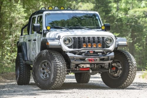 FAB FOURS JL24-B5152-1 Ghost Stubby Front Winch Bumper w/Guard Jeep JL/JT 2018-2025 product image