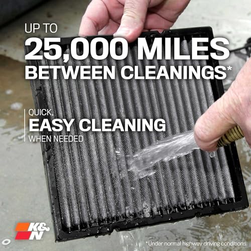 K&N K&N LIFETIME Cabin Air Filter: Premium, Washable, Clean Air for your Cabin: Compatible with 2014-2025 - Outdoor Depot
