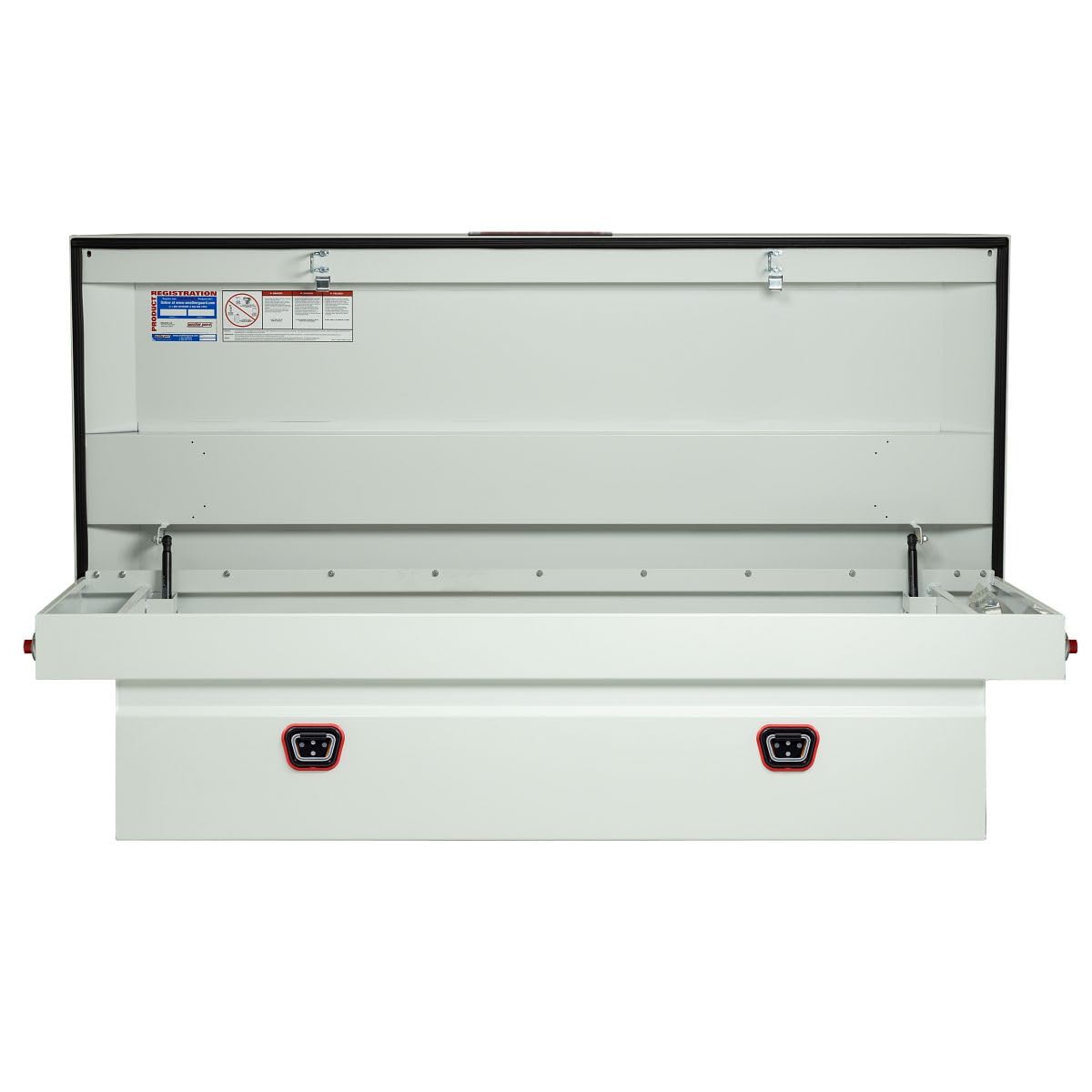 Weather Guard Weather Guard Model 126-3-04 Saddle Box, Steel, For Full Size Trucks, Standard Profile, White, - Outdoor Depot