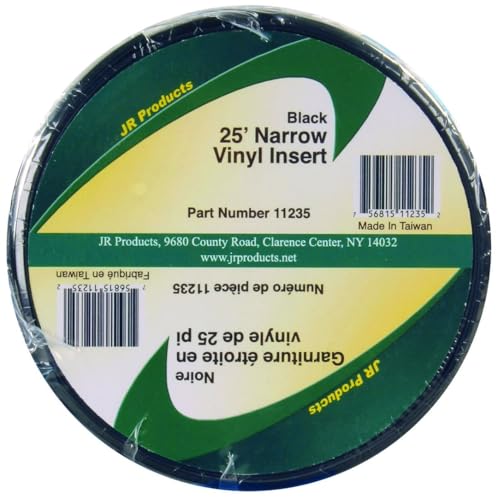 JR PRODUCTS 11235 Black 25 Foot Narrow Vinyl Insert product image