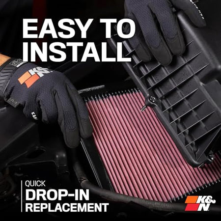 K&N K&N Performance Diesel High-Flow Lifetime Engine Air Filter: Increase Power: Premium, Washable: - Outdoor Depot