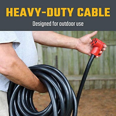 VALTERRA LLC A10-5050EH Valterra  Mighty Cord RV 50-Amp Extension Cord, 50 ft., Red - view 5