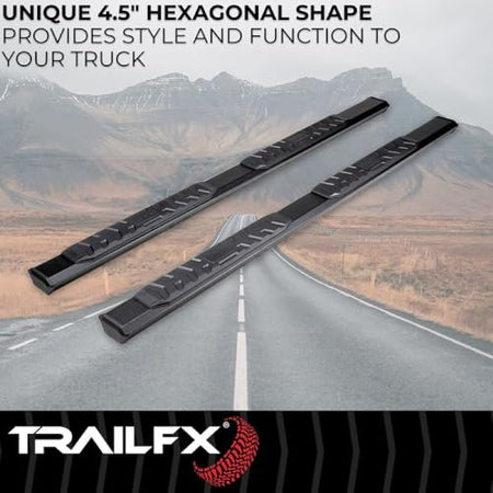 Trailfx TrailFX Nerf Bars for 2019-2021 Chevrolet Silverado 1500 Crew Cab Titanium Black Powder Coated - Outdoor Depot