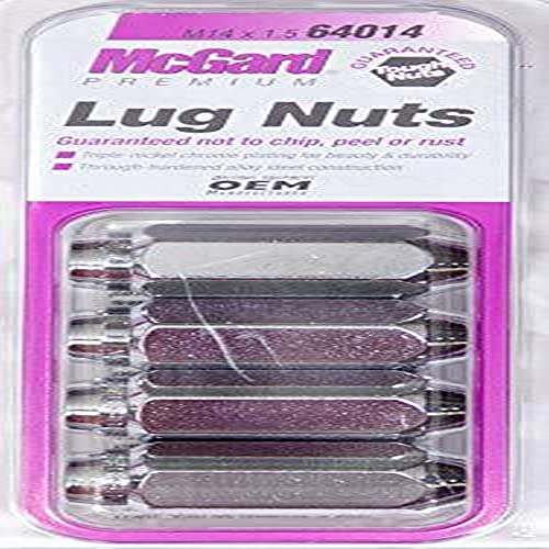 MCGARD 64014 Chrome Cone Seat Style Lug Nuts (M14 x 1.5 Thread Size) Steel - Set... product image