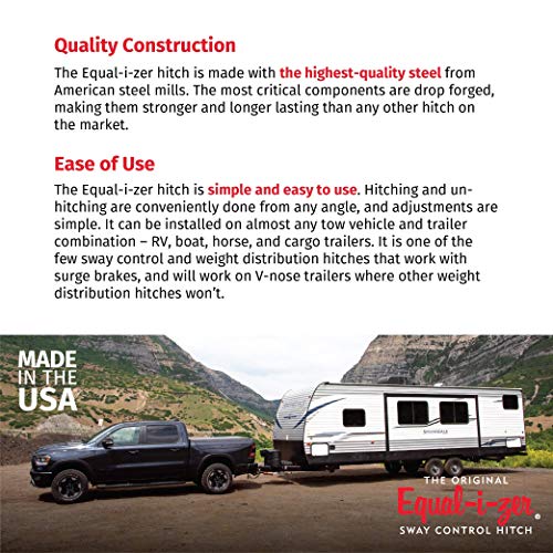 Equal-i-zer Equal-i-zer 4-point Sway Control Hitch, 90-00-1200, 12,000 Lbs Trailer Weight Rating, 1,200 Lbs - Outdoor Depot