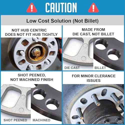 Wheel Accessories Parts Wheel Accessories Parts 2 Pcs Die Cast Wheel Spacers 1/4 Inch 6mm Thick Fits Bolt - Outdoor Depot