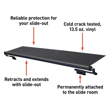 Solera Solera V000182037 Black Slide Topper Awning - 10'6" (10'1" Fabric) - Outdoor Depot