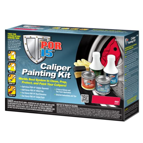 POR 15 42839 POR-15 Caliper Painting Kit, Red, Clean, Prep, & Paint Brake Calipers product image