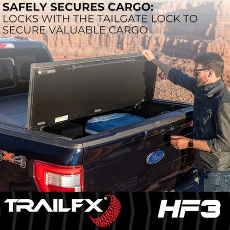 Trailfx TrailFX Hard Tri-Fold Truck Bed Tonneau Cover Fits 2019-2025 Ram 1500 5.7 Foot Bed No RamBox Gloss - Outdoor Depot