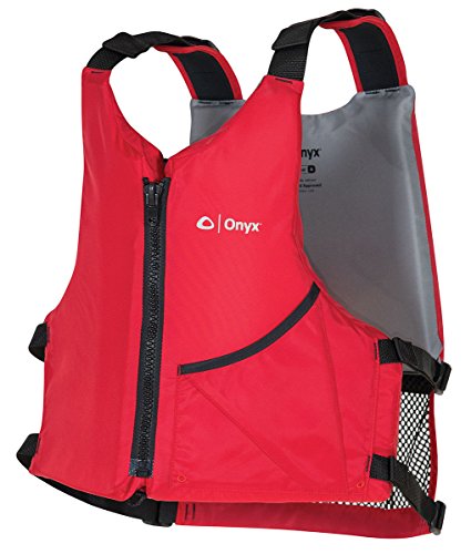 ONYX OUTDOOR 121900-100-004-17 Onyx Unversal Paddle Kayak CGA Approved Life Vest, Red, Universal product image