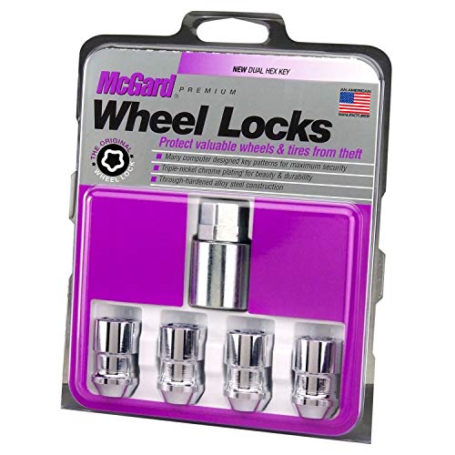 MCGARD 24130 Chrome Cone Seat Wheel Locks (1/2 - 20 Thread Size) - Set of 4 product image