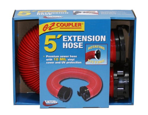 VALTERRA LLC D040112 Valterra D04-0112 EZ Coupler 5' Extension Hose , Red - front view