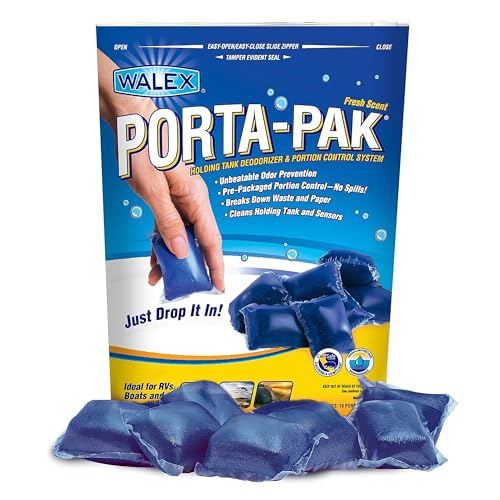 WALEX TOI-91799 Porta-Pak RV Toilet Treatment Drop-Ins - Fresh Scent, 10-Pack product image