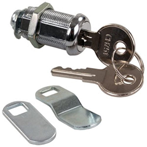 JR PRODUCTS 00325 Standard Compartment Door Key Lock - 1-1/8, Silver product image